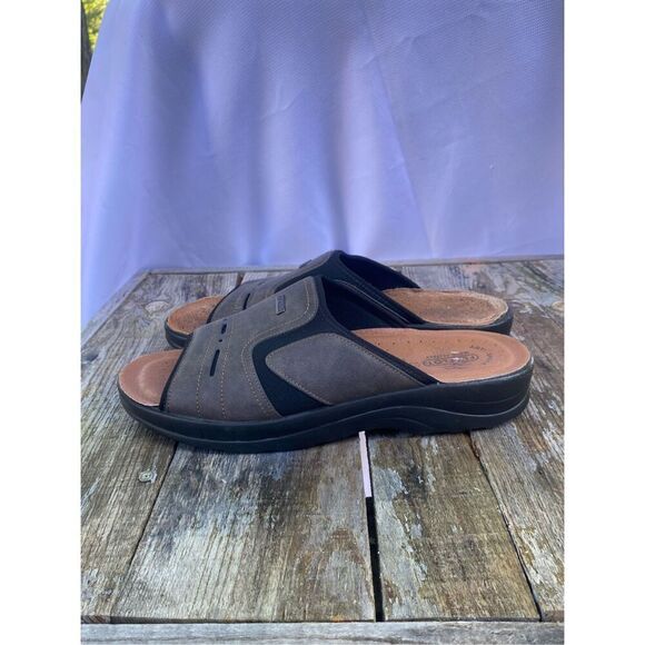 Fly Flot Men’s Size 11 (EU 45) Leather Slide Sandals Anti-Shock Made in Italy - Picture 8 of 10